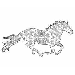 Coloring page: Horse Mandalas (Mandalas) #213433 - Free Printable Coloring Pages