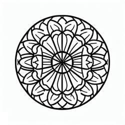 Rose Window (Mandalas) coloring page #193008 to print and color