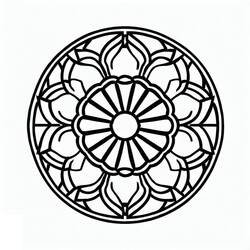 Rose Window (Mandalas) coloring page #193012 to print and color