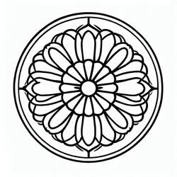 Rose Window (Mandalas) coloring page #193013 to print and color