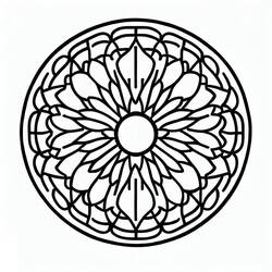 Rose Window (Mandalas) coloring page #193014 to print and color