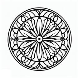 Rose Window (Mandalas) coloring page #193015 to print and color