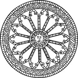 Rose Window (Mandalas) coloring page #193020 to print and color