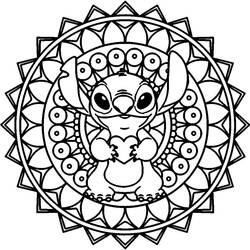 Coloring pages: Stitch Mandalas - Free Printable Coloring Pages