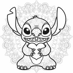 Coloring page: Stitch Mandalas (Mandalas) #216356 - Free Printable Coloring Pages