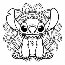 Coloring page: Stitch Mandalas (Mandalas) #216358 - Free Printable Coloring Pages