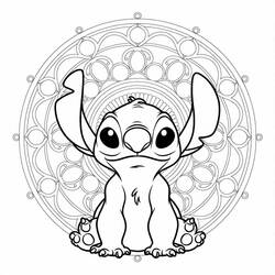 Coloring page: Stitch Mandalas (Mandalas) #216359 - Free Printable Coloring Pages