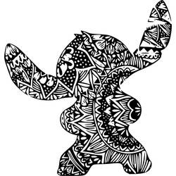 Coloring page: Stitch Mandalas (Mandalas) #216361 - Free Printable Coloring Pages