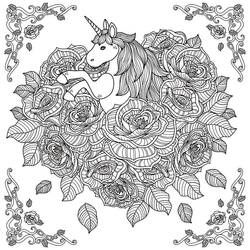 Coloring page: Unicorn Mandalas (Mandalas) #174005 - Free Printable Coloring Pages