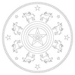 Coloring page: Unicorn Mandalas (Mandalas) #174006 - Free Printable Coloring Pages