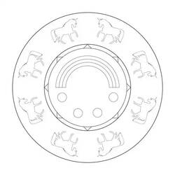 Coloring page: Unicorn Mandalas (Mandalas) #174007 - Free Printable Coloring Pages