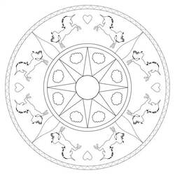 Coloring page: Unicorn Mandalas (Mandalas) #174008 - Free Printable Coloring Pages