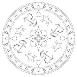 Unicorn Mandalas (Mandalas) coloring page #174011 to print and color
