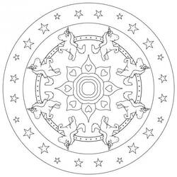 Coloring page: Unicorn Mandalas (Mandalas) #174012 - Free Printable Coloring Pages
