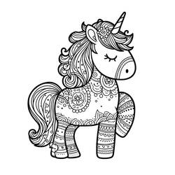 Coloring page: Unicorn Mandalas (Mandalas) #218308 - Free Printable Coloring Pages