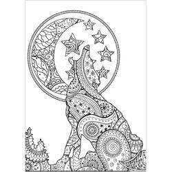 Wolf Mandalas (Mandalas) coloring page #214297 to print and color
