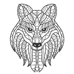 Wolf Mandalas (Mandalas) coloring page #214299 to print and color
