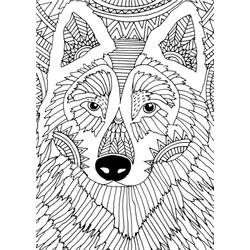Wolf Mandalas (Mandalas) coloring page #214304 to print and color