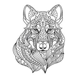 Wolf Mandalas (Mandalas) coloring page #214306 to print and color