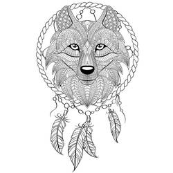 Wolf Mandalas (Mandalas) coloring page #214311 to print and color