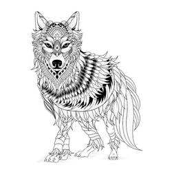Wolf Mandalas (Mandalas) coloring page #214312 to print and color
