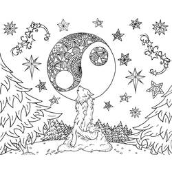 Wolf Mandalas (Mandalas) coloring page #214316 to print and color