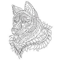 Wolf Mandalas (Mandalas) coloring page #214320 to print and color