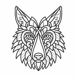 Wolf Mandalas (Mandalas) coloring page #214321 to print and color