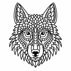 Wolf Mandalas (Mandalas) coloring page #214323 to print and color