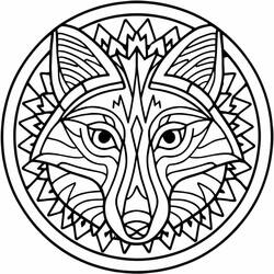 Wolf Mandalas (Mandalas) coloring page #214324 to print and color