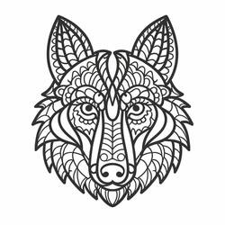 Wolf Mandalas (Mandalas) coloring page #214325 to print and color