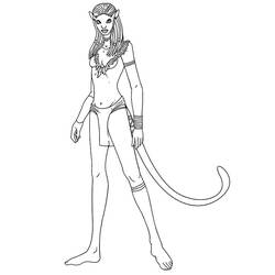 Coloring pages: Avatar - Free Printable Coloring Pages