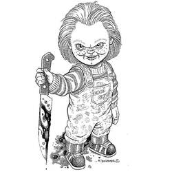 Coloring pages: Chucky - Free Printable Coloring Pages