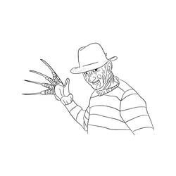 Coloring pages: Freddy Krueger - Free Printable Coloring Pages