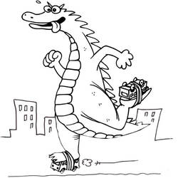 Coloring pages: Godzilla - Free Printable Coloring Pages