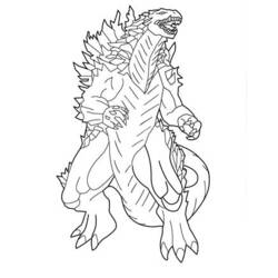 Godzilla (Movies and TV Shows) coloring page #173103 to print and color