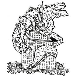 Godzilla (Movies and TV Shows) coloring page #173104 to print and color