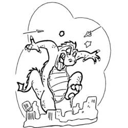 Godzilla (Movies and TV Shows) coloring page #173108 to print and color