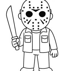 Jason Voorhees (Movies and TV Shows) coloring page #222076 to print and color