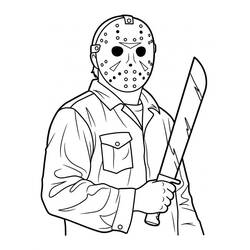 Jason Voorhees (Movies and TV Shows) coloring page #222077 to print and color