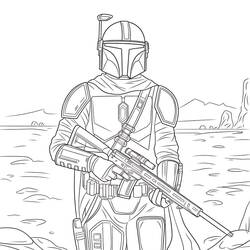 Mandalorian - Free printable coloring pages