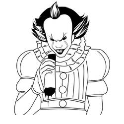 Coloring pages: Pennywise - Free Printable Coloring Pages