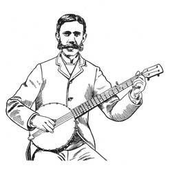 Coloring pages: Banjo - Free Printable Coloring Pages