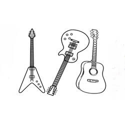 Coloring page: Guitar (Music) #173115 - Free Printable Coloring Pages