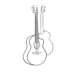 Coloring page: Guitar (Music) #173116 - Free Printable Coloring Pages