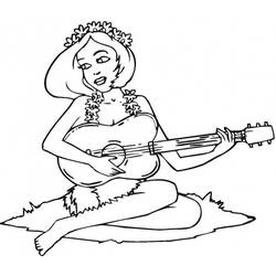 Coloring page: Guitar (Music) #173143 - Free Printable Coloring Pages
