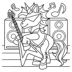 Coloring page: Guitar (Music) #173153 - Free Printable Coloring Pages