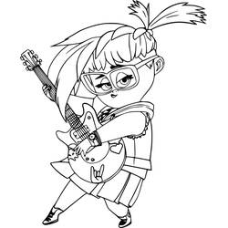 Coloring page: Guitar (Music) #173160 - Free Printable Coloring Pages