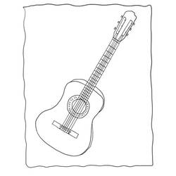 Coloring page: Guitar (Music) #173192 - Free Printable Coloring Pages