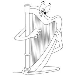 Coloring pages: Harp - Free Printable Coloring Pages